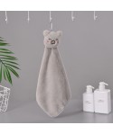 Wholesale household toilet coral velvet towel hanging water absorbent thickened microfiber kitchen towel