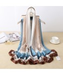 Classic Plaid new silk satin women's Korean version new simple wind Satin Long towel air conditioning shawl beach towel in stock