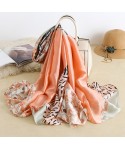 Korean spring and summer new simulation silk scarf women's cartoon printed scarf beach holiday sun protection beach towel