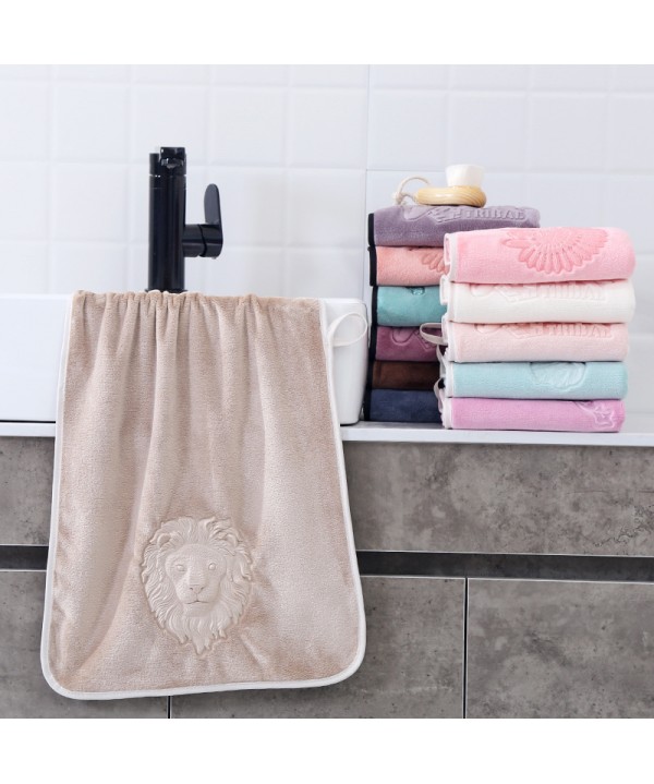 [tiktok] three-dimensional pressure label fiber towel soft softening home furnishing daily gift towel custom made one