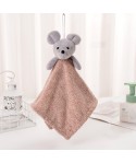 Cross border wholesale household bamboo fiber towel hanging cute coral velvet cartoon mouse kitchen towel