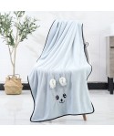 New high density coral velvet bath towel thickened soft absorbent cartoon rabbit ear beach towel supports one hair substitute