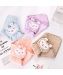 Hanging household kitchen cartoon coral velvet towel lovely sleeping rabbit bathroom water absorbent towel customized