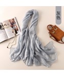 Manufacturers direct spring and summer sunscreen Dutch linen pure color scarves simple fashion beach sunscreen shawl glossy scarves