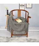 Amazon thickened knitting blanket Nordic sofa blanket hotel bed end blanket tassel shawl blanket cover blanket bed towel 