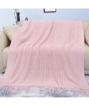 Amazon thickened knitting blanket Nordic sofa blanket hotel bed end blanket tassel shawl blanket cover blanket bed towel 