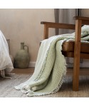 2021 summer a multi cotton two color organ pleated tassel blanket summer cool blanket bedroom office nap shawl blanket 