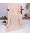 Custom knitted blanket milestone blanket bamboo fiber blanket home decoration blanket knee blanket bed end hanging blanket 