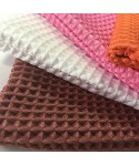 Custom ultra fine fiber waffle towel square water absorption sports pineapple pure color waffle towel wholesale