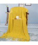 Amazon thickened knitting blanket Nordic sofa blanket hotel bed end blanket tassel shawl blanket cover blanket bed towel 