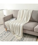 Amazon popular sofa blanket cover blanket bed end blanket knitting fine stripe blanket air conditioning blanket tassel nap blanket blanket 