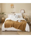 Custom made thickened waffle cotton cashmere knitted double layer warm wool blanket sofa cover blanket car nap blanket