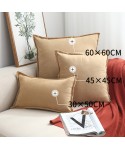 Lotus leaf Nordic luxury square pillow cover suede bedside cushion pillow cover household products Amazon source