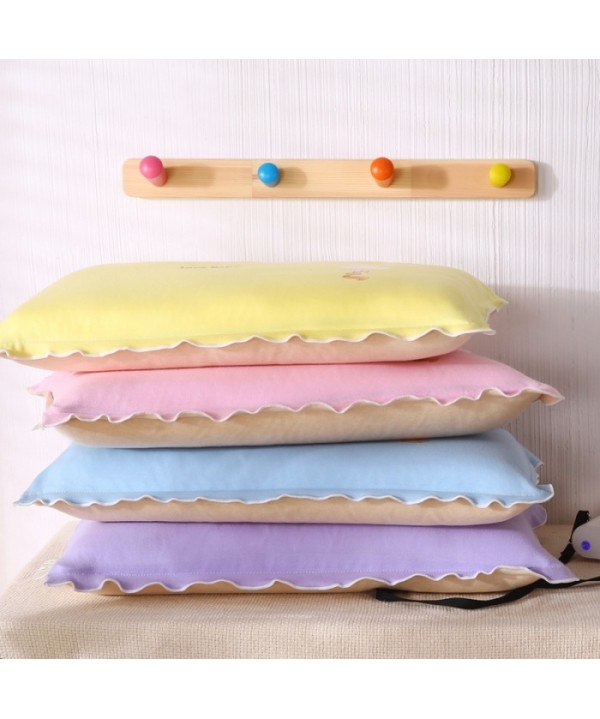 Manufacturers directly for knitting colored cotton baby pillow pearl cotton health pillow core cartoon cotton 0-12 years old wholesale