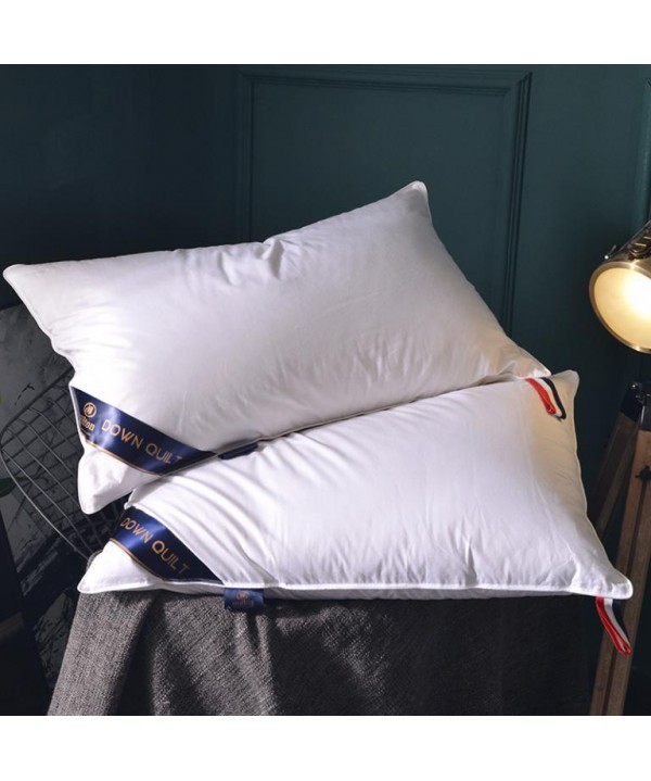 Wechat business popular pure cotton goose down pillow core five star hotel down pillow full cotton pillow core wholesale down pillow