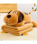 Creative cartoon animal plush doll pillow air conditioner is customized by car office lunch blanket wholesale