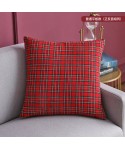 Cross border christmas pillow cushion cover Christmas pillow cover red and Black Plaid elk pilot sofa pillow