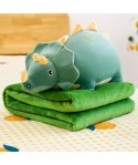 Creative cartoon animal plush doll pillow air conditioner is customized by car office lunch blanket wholesale