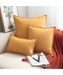 Lotus leaf Nordic luxury square pillow cover suede bedside cushion pillow cover household products Amazon source