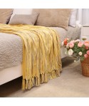 American rural leisure blanket knitting blanket bed end scarf tassels in sofa blanket living room photo blanket