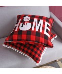 Cross border christmas pillow cushion cover Christmas pillow cover red and Black Plaid elk pilot sofa pillow