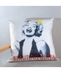 Digital printing goddess portrait black and white series flannel pillow cover sofa cushion car pillow