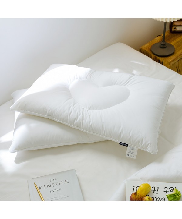 Low pillow pure cotton single pillow student cervical pillow simple dormitory pillow core home feather velvet pure cotton pillow core