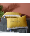 Factory direct supply new feather velvet pillow core British Wind embroidered word stereo adult home pillow home high grade gift