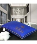 Manufacturer sales Hilton Hotel pillow core down hot drill bilateral single solid color adult pillow hair