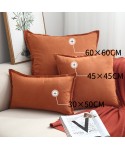 Lotus leaf Nordic luxury square pillow cover suede bedside cushion pillow cover household products Amazon source