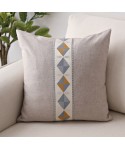 Manufacturer geometric embroidery national style linen pillow household goods sofa cloth office waist pillow