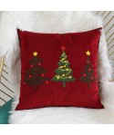 Cross border christmas pillow cushion cover Christmas pillow cover red and Black Plaid elk pilot sofa pillow