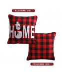 Cross border christmas pillow cushion cover Christmas pillow cover red and Black Plaid elk pilot sofa pillow