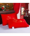 Factory Pure Cotton wedding pillow core red embroidery pillow wedding dowry festive pillow core single hair