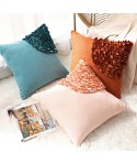 Handmade car flower three dimensional technology pillow cover Nordic sofa cushion suede pillow cover living room bedroom pillow cover