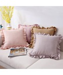 Manufacturers lotus edge pillow case small fresh pillow suede sofa bedside pillow case wholesale a hair