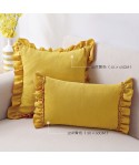 Manufacturers lotus French pillow cover small fresh pillow suede sofa bedside pillow cover wholesale