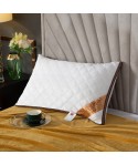 Three dimensional skin friendly cotton feather velvet pillow core star hotel white cotton quilted neck pillow core washing pillow wholesale