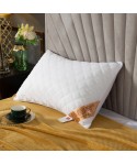 Three dimensional skin friendly cotton feather velvet pillow core star hotel white cotton quilted neck pillow core washing pillow wholesale