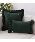 Manufacturers lotus French pillow cover small fresh pillow suede sofa bedside pillow cover wholesale