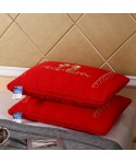 Factory Pure Cotton wedding pillow core red embroidery pillow wedding dowry festive pillow core single hair