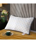 Three dimensional skin friendly cotton feather velvet pillow core star hotel white cotton quilted neck pillow core washing pillow wholesale