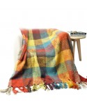 Export sofa cover blanket Nordic sofa blanket model room tassel decoration blanket Hotel B & B color scarf leisure blanket