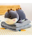 Creative cartoon animal plush doll pillow air conditioner is customized by car office lunch blanket wholesale