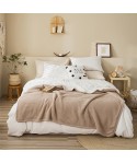 Custom made thickened waffle cotton cashmere knitted double layer warm wool blanket sofa cover blanket car nap blanket