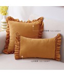 Manufacturers lotus French pillow cover small fresh pillow suede sofa bedside pillow cover wholesale