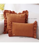 Manufacturers lotus edge pillow case small fresh pillow suede sofa bedside pillow case wholesale a hair