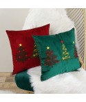 Cross border christmas pillow cushion cover Christmas pillow cover red and Black Plaid elk pilot sofa pillow