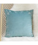 Korean sweet little fresh pillow embroidery Nordic style sofa smile broken flower cushion cover pillow cover