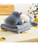 Creative cartoon animal plush doll pillow air conditioner is customized by car office lunch blanket wholesale